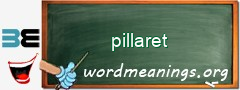 WordMeaning blackboard for pillaret
